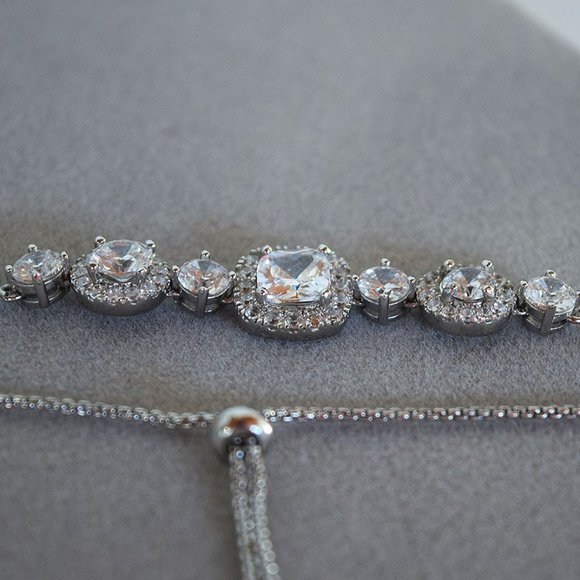 Cubic Zirconia Slider Bracelet - Picture 4 of 8